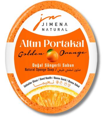 ALTIN PORTAKAL DOĞAL SÜNGERLİ SABUN 125 GR / Golden Orange Natural Sponge Soap - 1