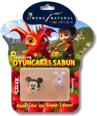 ÇİLEK KOKULU OYUNCAKLI SABUN 125 GR / Soap’n Toys - Strawberry (Ejderha Serisi) - 1