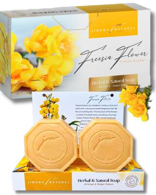 FREZYA ÇİÇEĞİ SABUNU / FREESIA FLOWER SOAP 2X100 GR Bitkisel & Doğal Sabun / Herbal & Natural Soap - 1