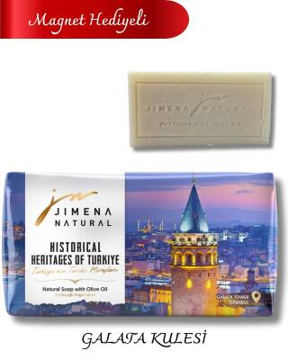 GALATA KULESİ – İSTANBUL ( Magnet Hediyeli) - ZEYTİNYAĞLI DOĞAL SABUN 220 GR / Galata Tower – Istanbul - 1