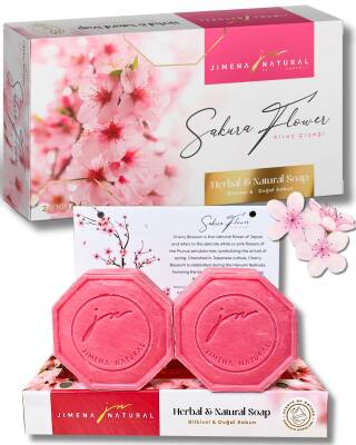 KİRAZ ÇİÇEĞİ SABUNU / SAKURA FLOWER SOAP 2X100 GR Bitkisel & Doğal Sabun / Herbal & Natural Soap - 1