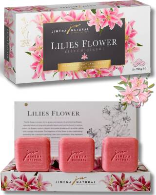 LİLYUM ÇİÇEĞİ SABUNU / LILIES FLOWER SOAP 3X100 GR Bitkisel & Doğal Sabun / Herbal & Natural Soap - 1