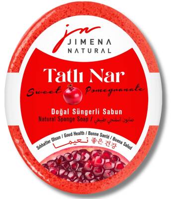 TATLI NAR DOĞAL SÜNGERLİ SABUN 125 GR / Sweet Pomegranate Natural Sponge Soap 125 gr - 1